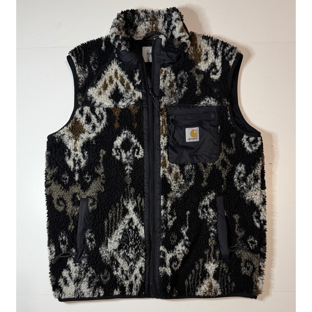 CARHARTT WIP Prentis VEST Liner Jacquard Black Baru Size Small Work In Progress